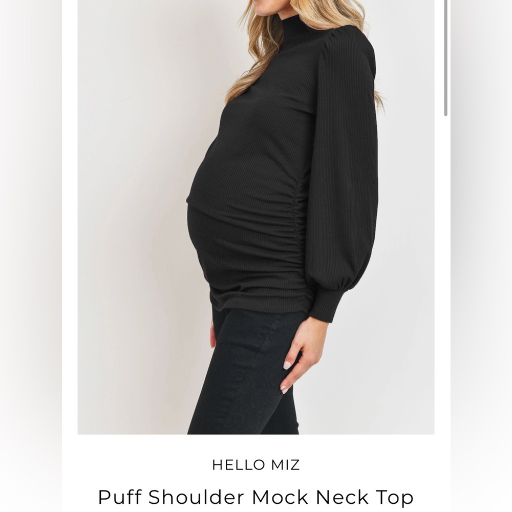 Hello Miz Maternity Top in Black